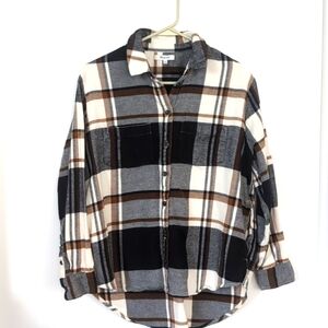 Madewell Flannel Sunday Shirt in Bromley Plaid size M